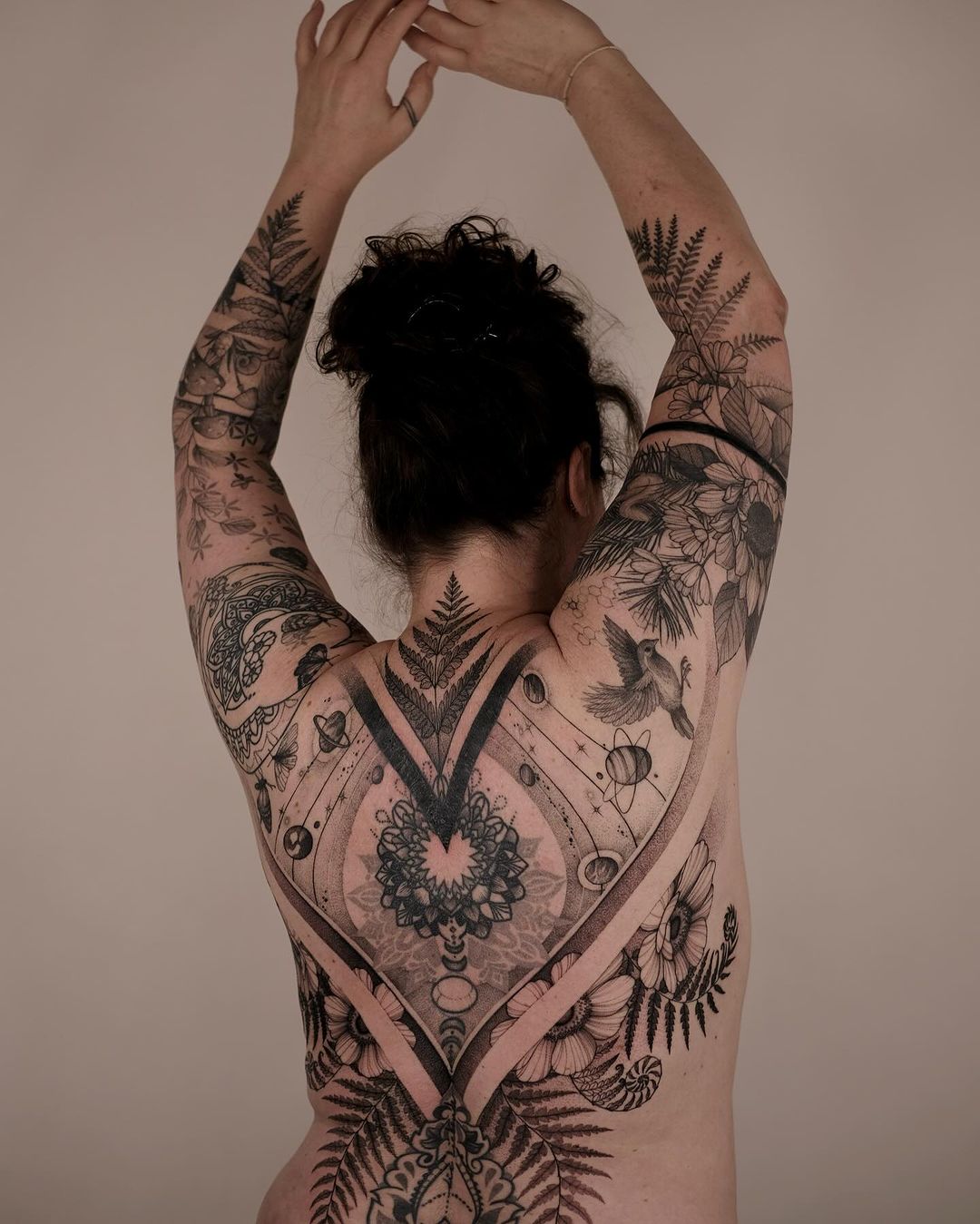 mandala full back tattoo by vlada