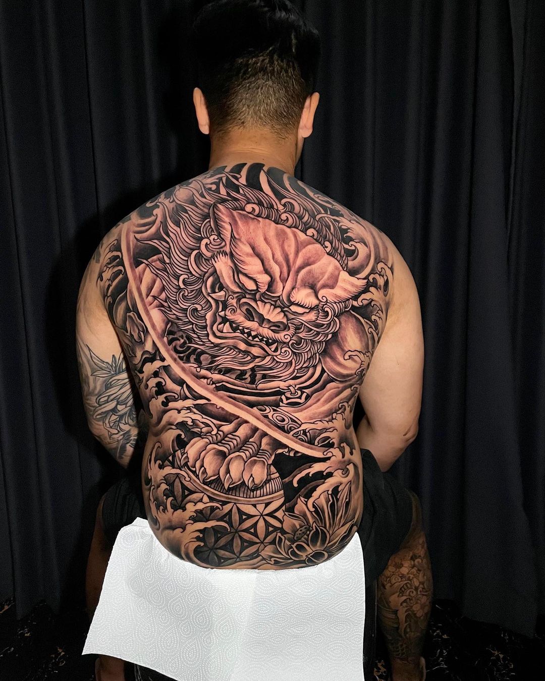 japanese full back tattoo by blondywayan