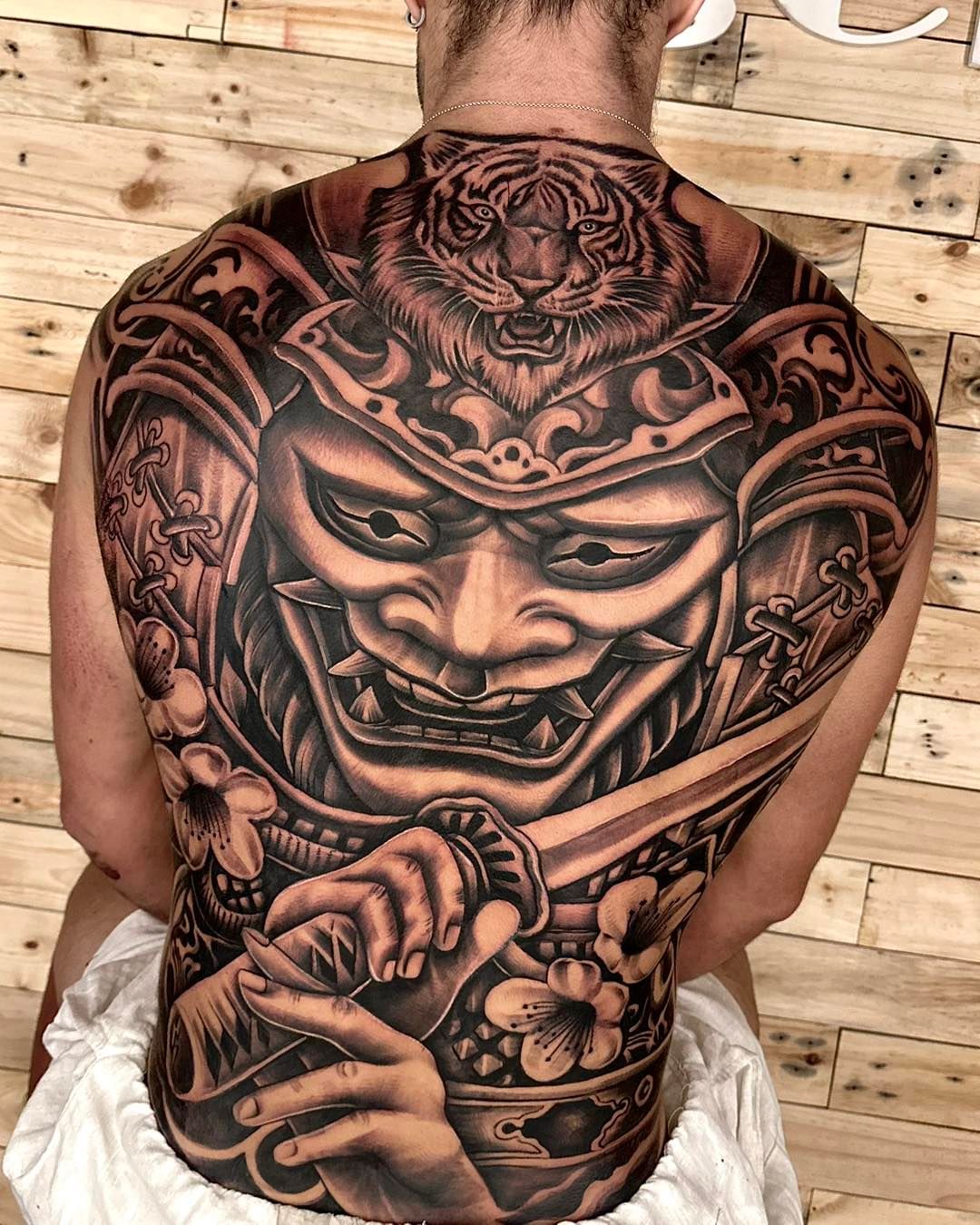 japanese full back tattoo by angel ink