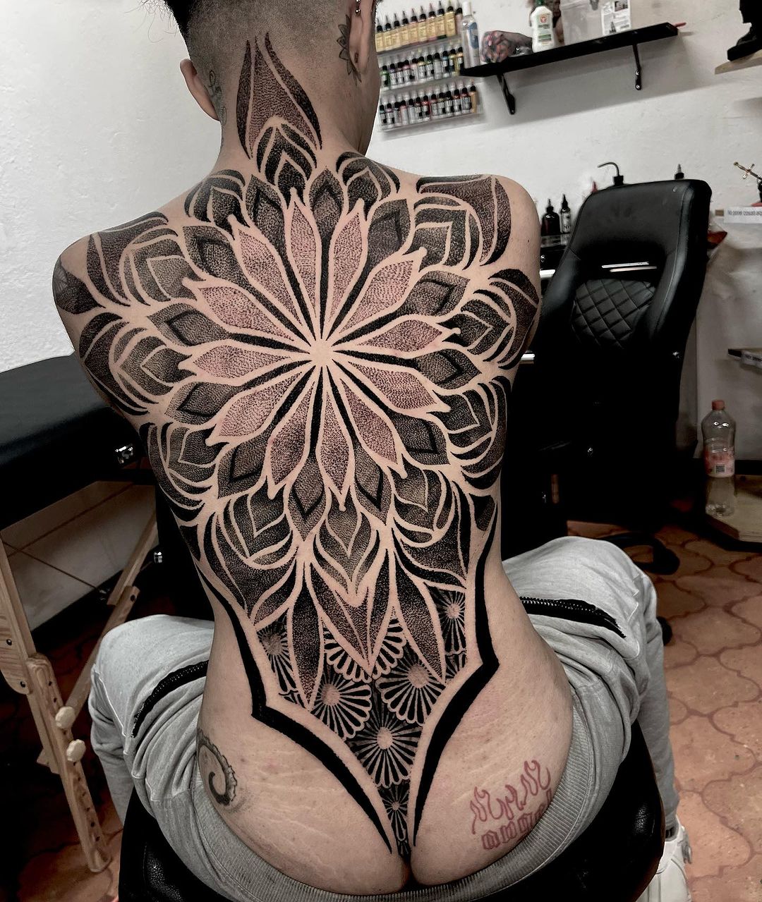 mandala full back tattoo by edgar licona