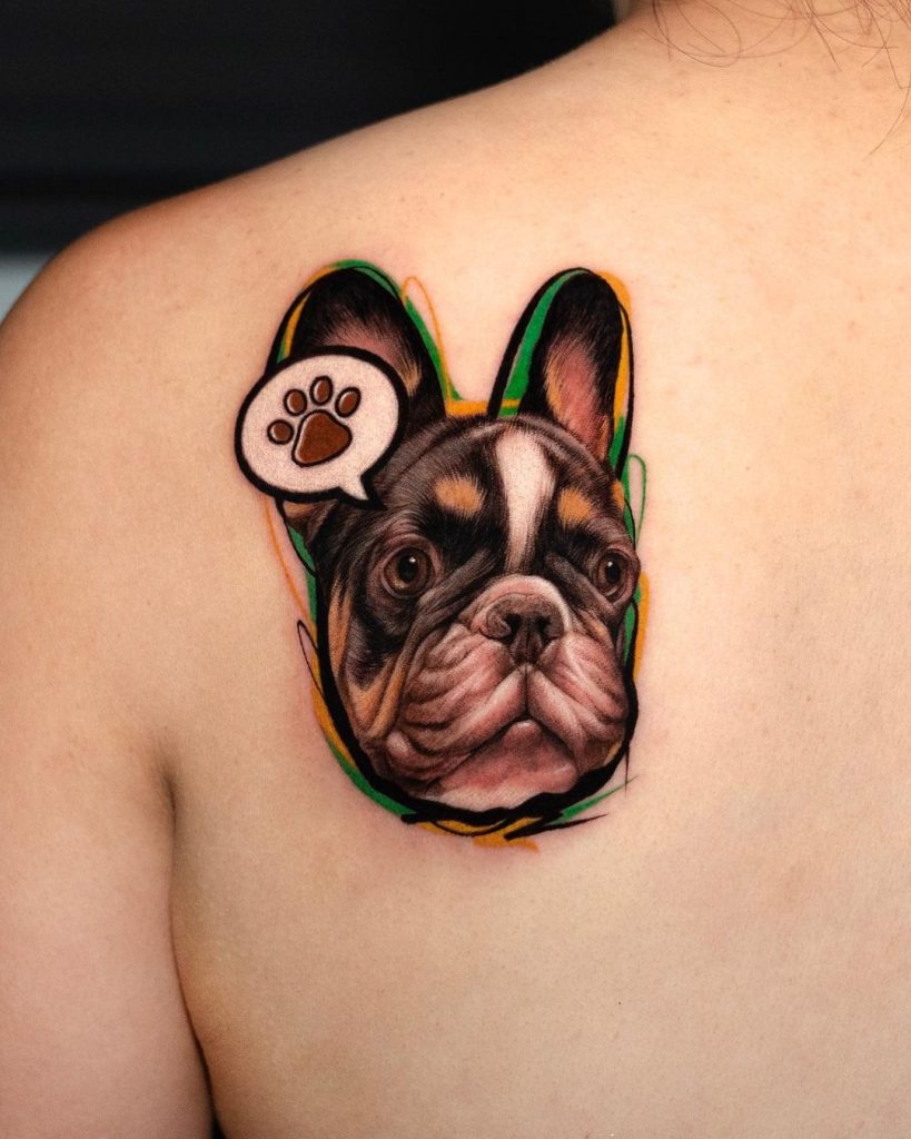 pet portrait tattoo by dokwha