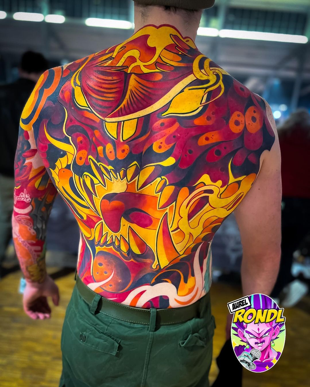 illustrative full back tatto by barbotien aurelien