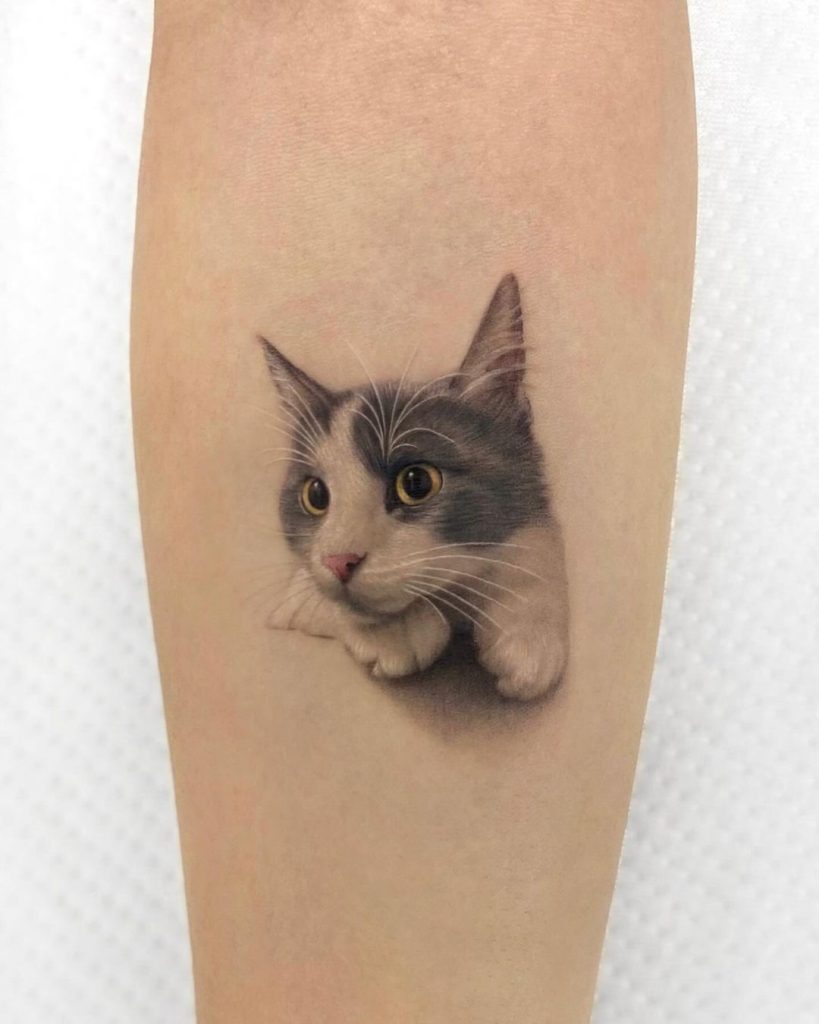 pet portrait tattoo by mustafa alakoc