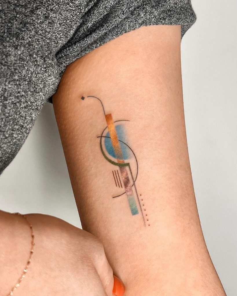 geometric tattoo by tattooist basil