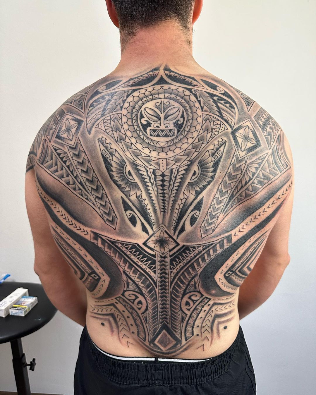 tribal full back tattoo by meszaros tamas