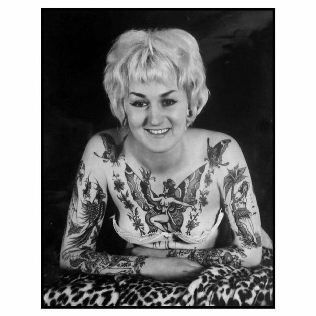 “Cindy Ray” Robinson, Australia, c.1960s vintage tattoo historical archive photograph 