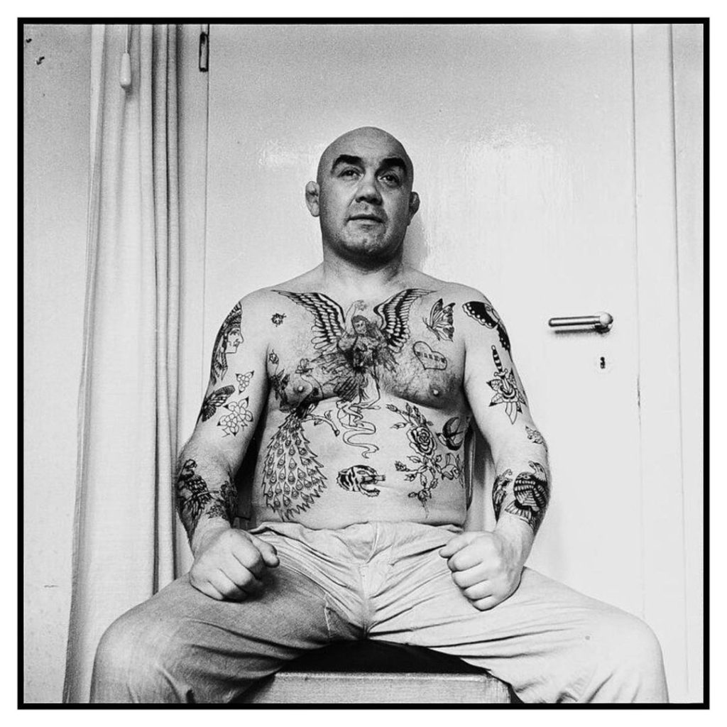 Josef Martynczenak, 1967 - Photo by Herbert Hoffmann vintage tattoo historical archive photograph
