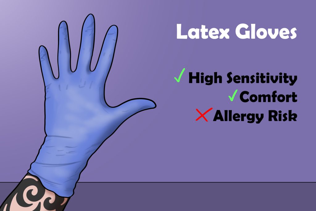 latex gloves pros and cons for tattoo artists and studios 