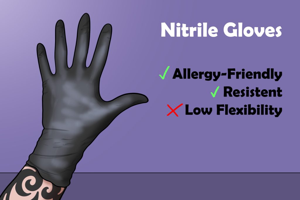 nitrile gloves pros and cons for tattoo artists and studios 