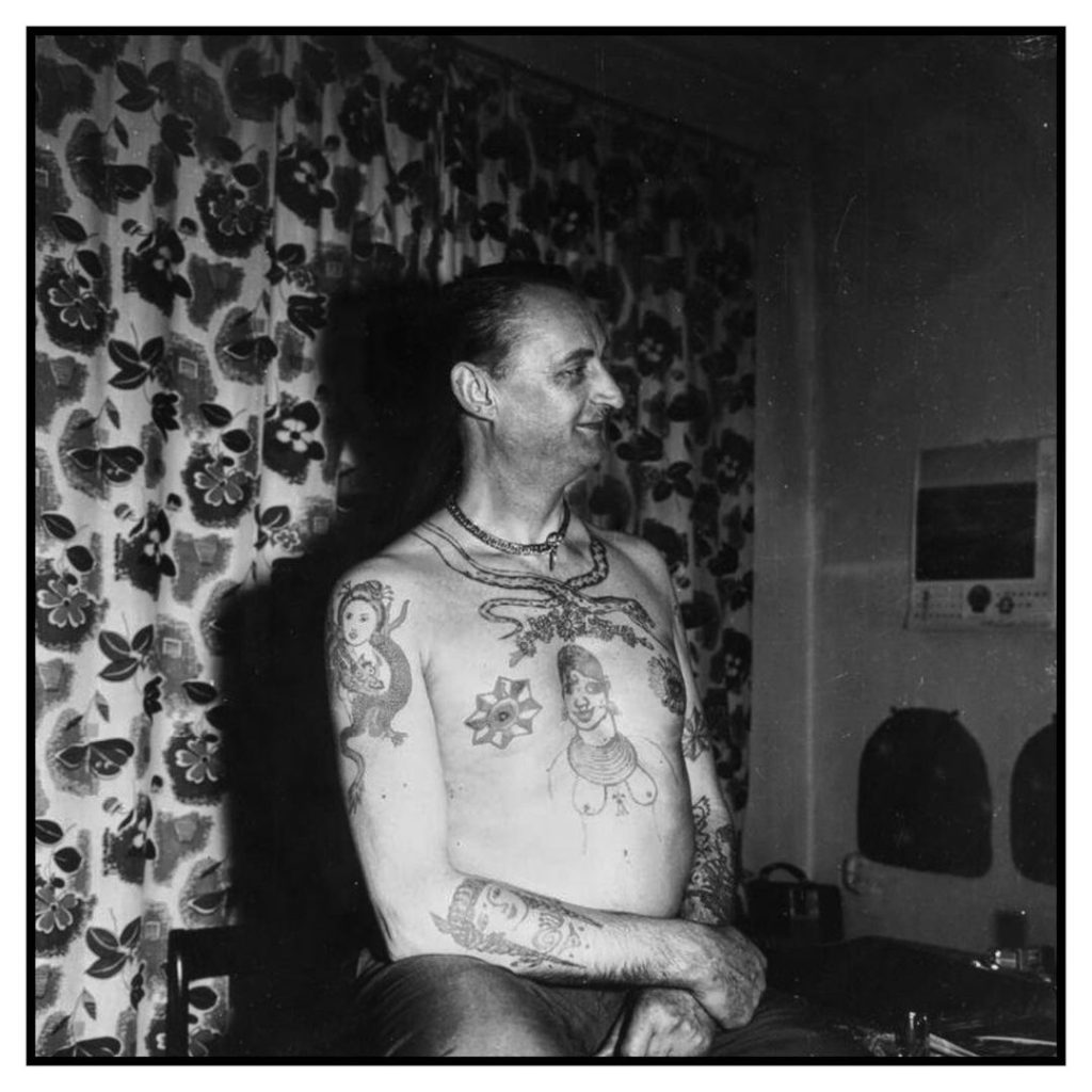 Richard Wulkow, 1966 vintage tattoo historical archive photograph