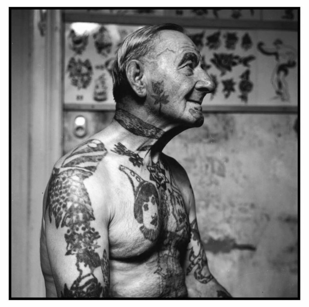 Willi Pelka, 1965 vintage tattoo historical archive photograph