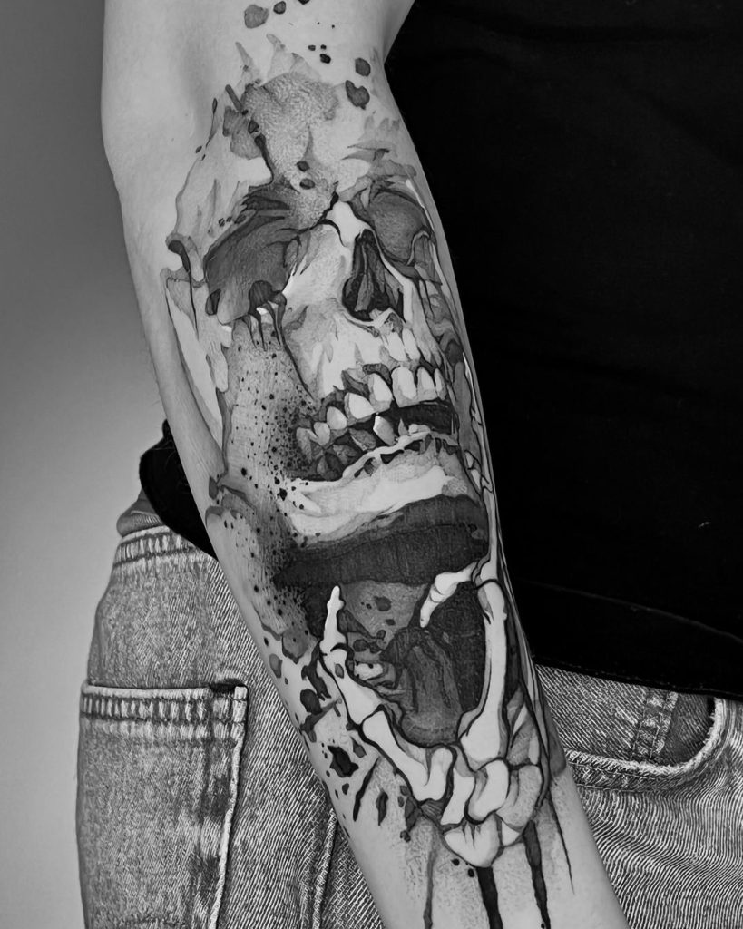 ideas for skull tattoos skull tattoo by vitali artmeier