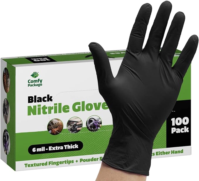 comfy package nitrile gloves for tattoo artists and studios safety measures