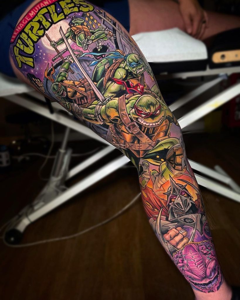 Teenage Mutant Ninja Turtles Leg Sleeve by Derek Turcotte