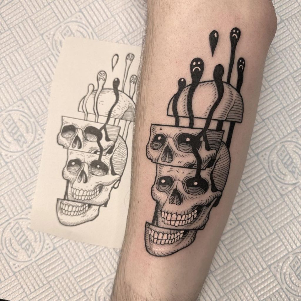 ideas for skull tattoos skull tattoo by curtis robinson