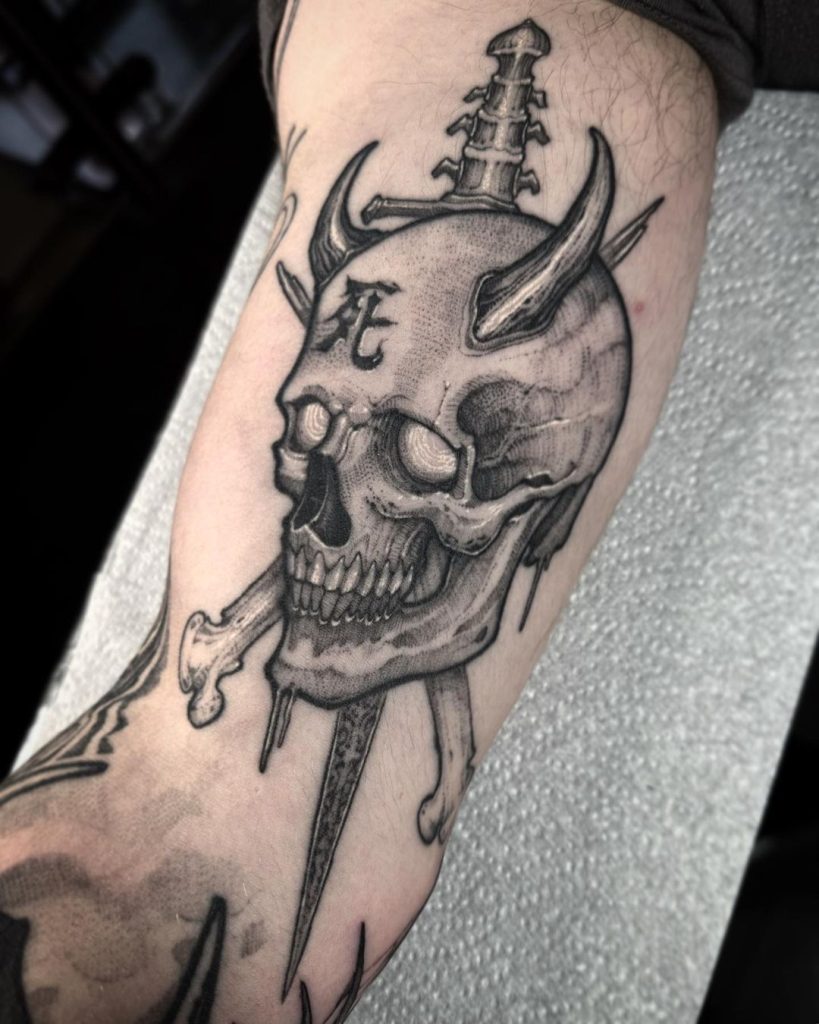 ideas for skull tattoos skull tattoo by eyepatch