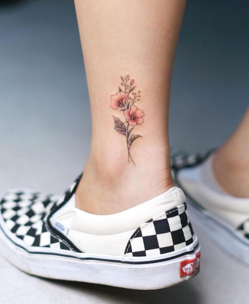 Floral Ankle Tattoo by Jooyoung