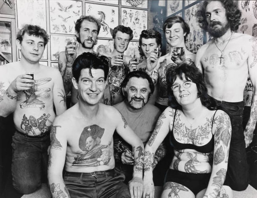 Marianne and Ivor Collier tattooed by Les Skuse vintage tattoo historical archive photograph
