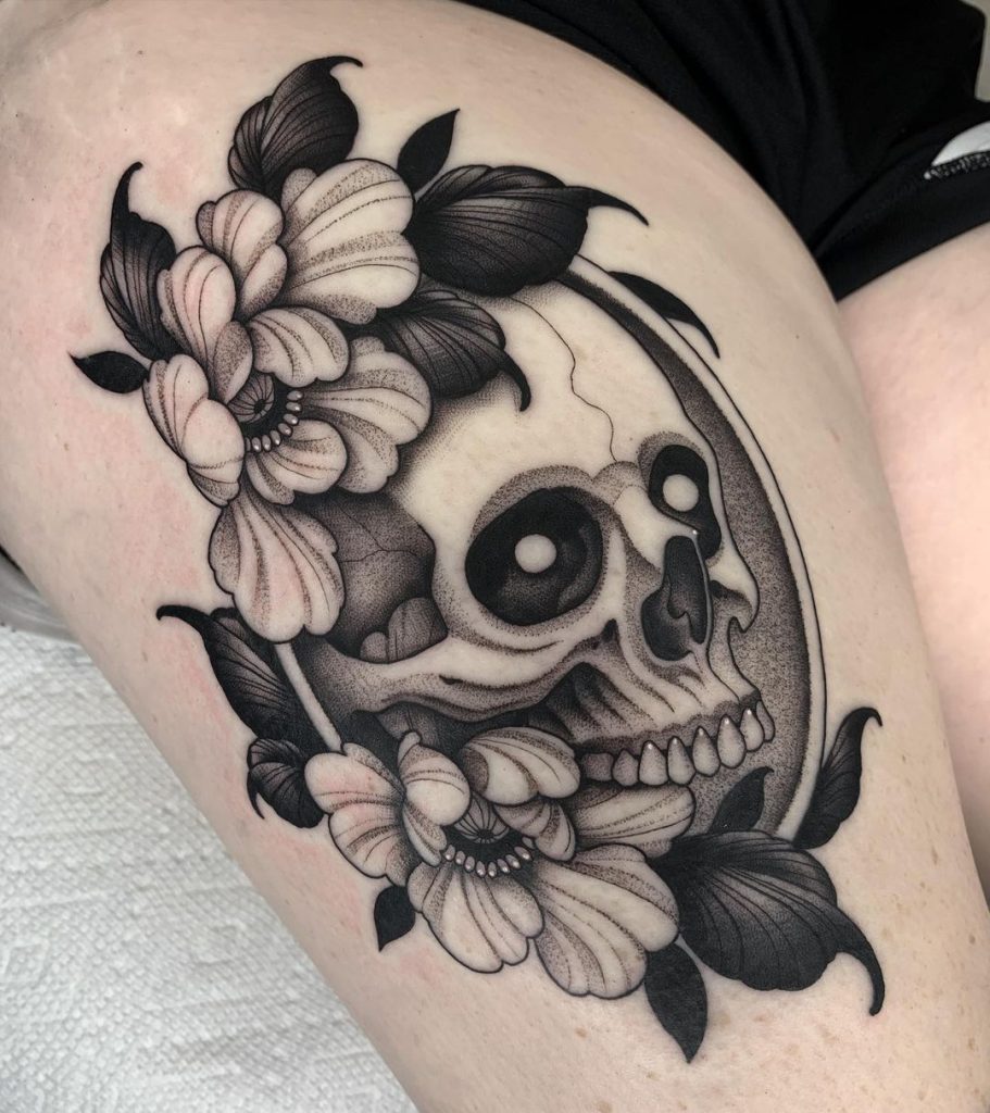 ideas for skull tattoos skull tattoo by molly groninger