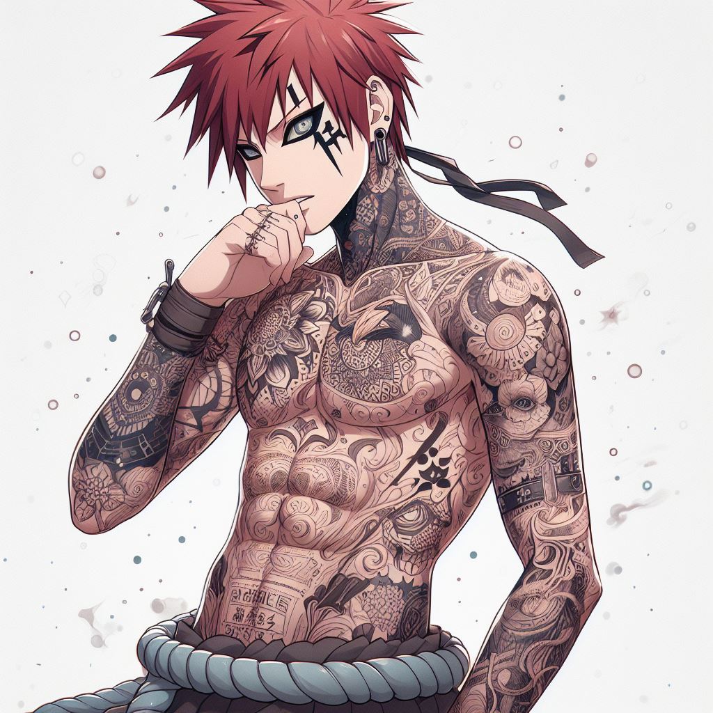 gaara from naruto with tattoos