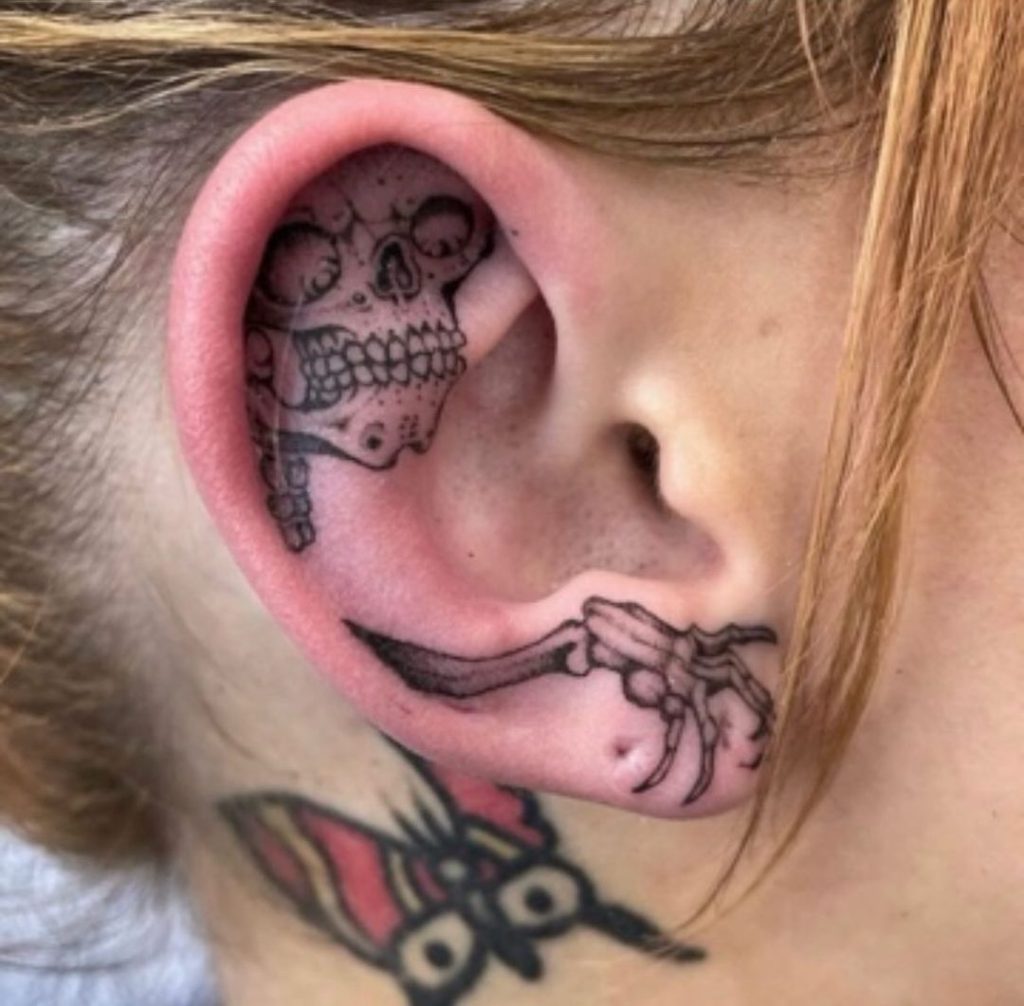 ideas for skull tattoos skull tattoo by nick strong