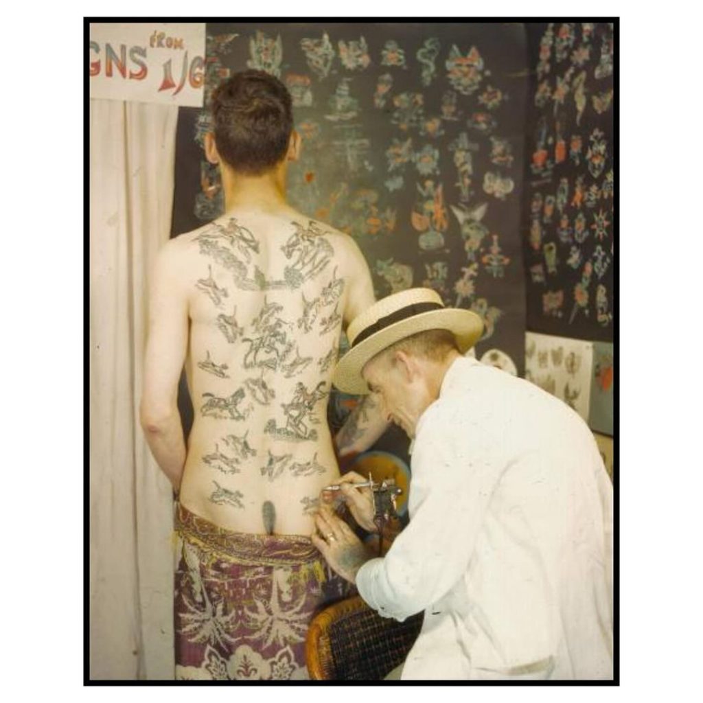 Reg Riley, 1943 vintage tattoo historical archive photograph