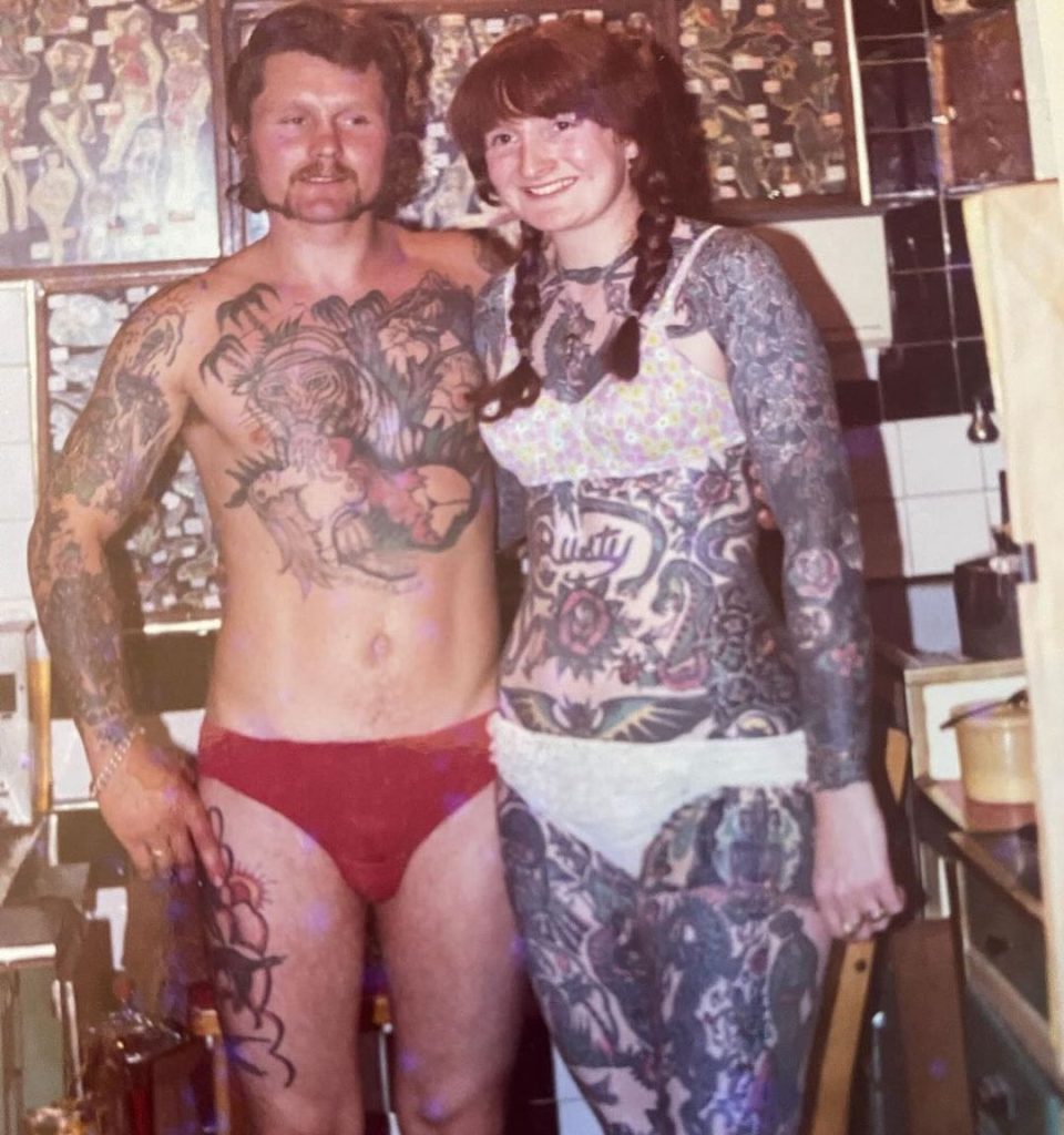 Rusty Skuse, 1960 vintage tattoo historical archive photograph