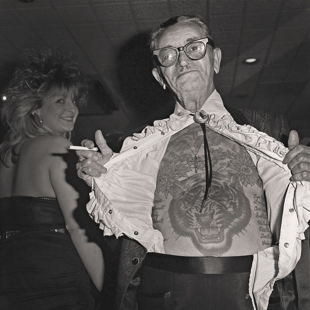 Sailor Ned Resinol, 1986 vintage tattoo historical archive photograph