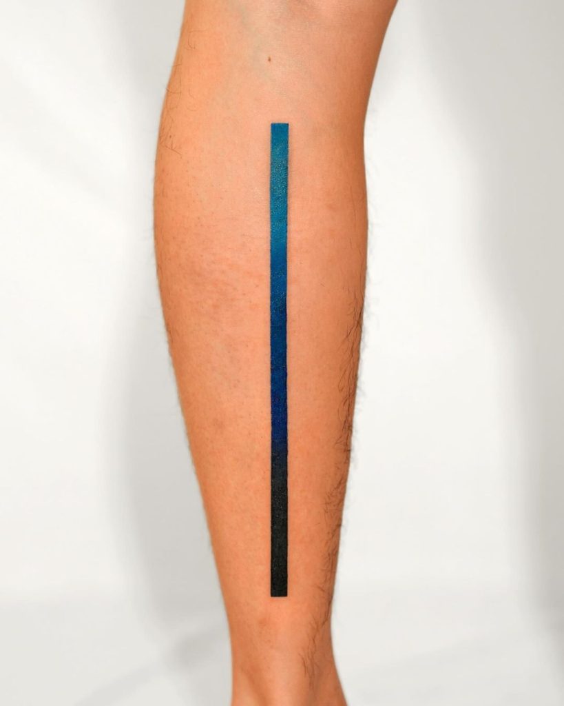 Geometric Gradient Calf Tattoo by EQ