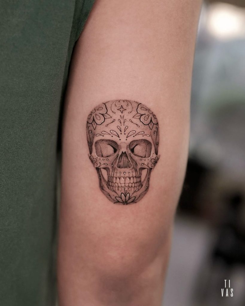 ideas for skull tattoos skull tattoo by tivas