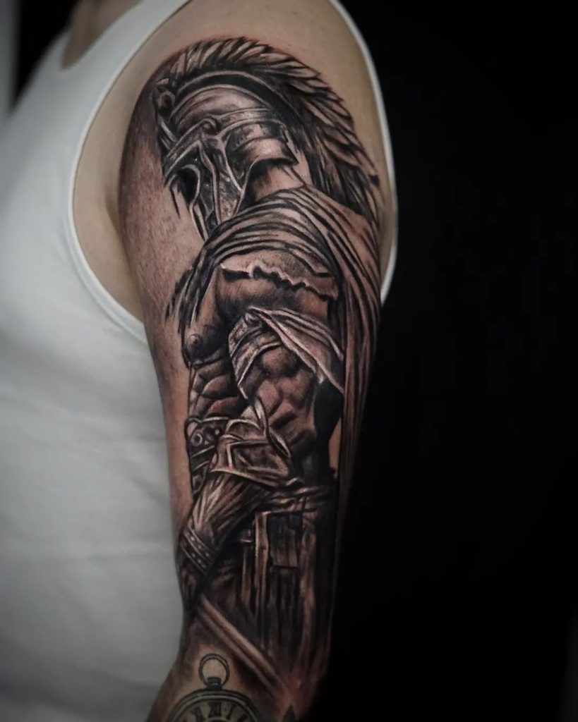 badass spartan tattoo