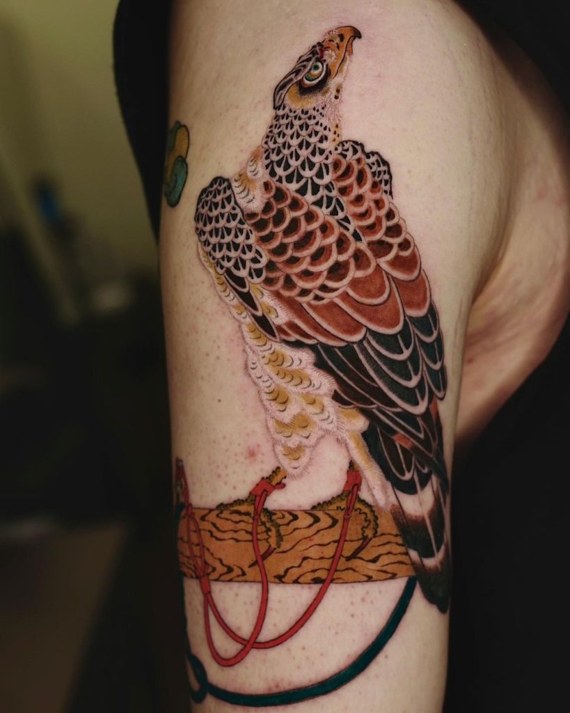 badass falcon tattoo