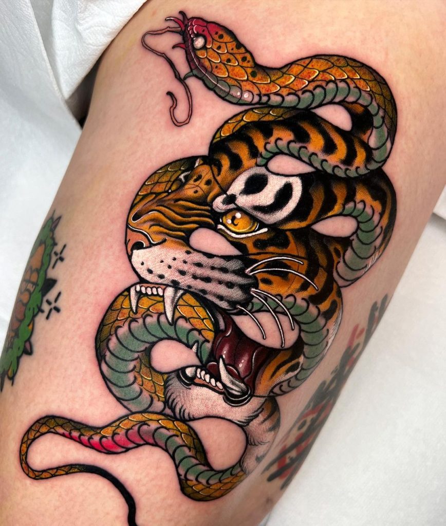 badass snake tattoo