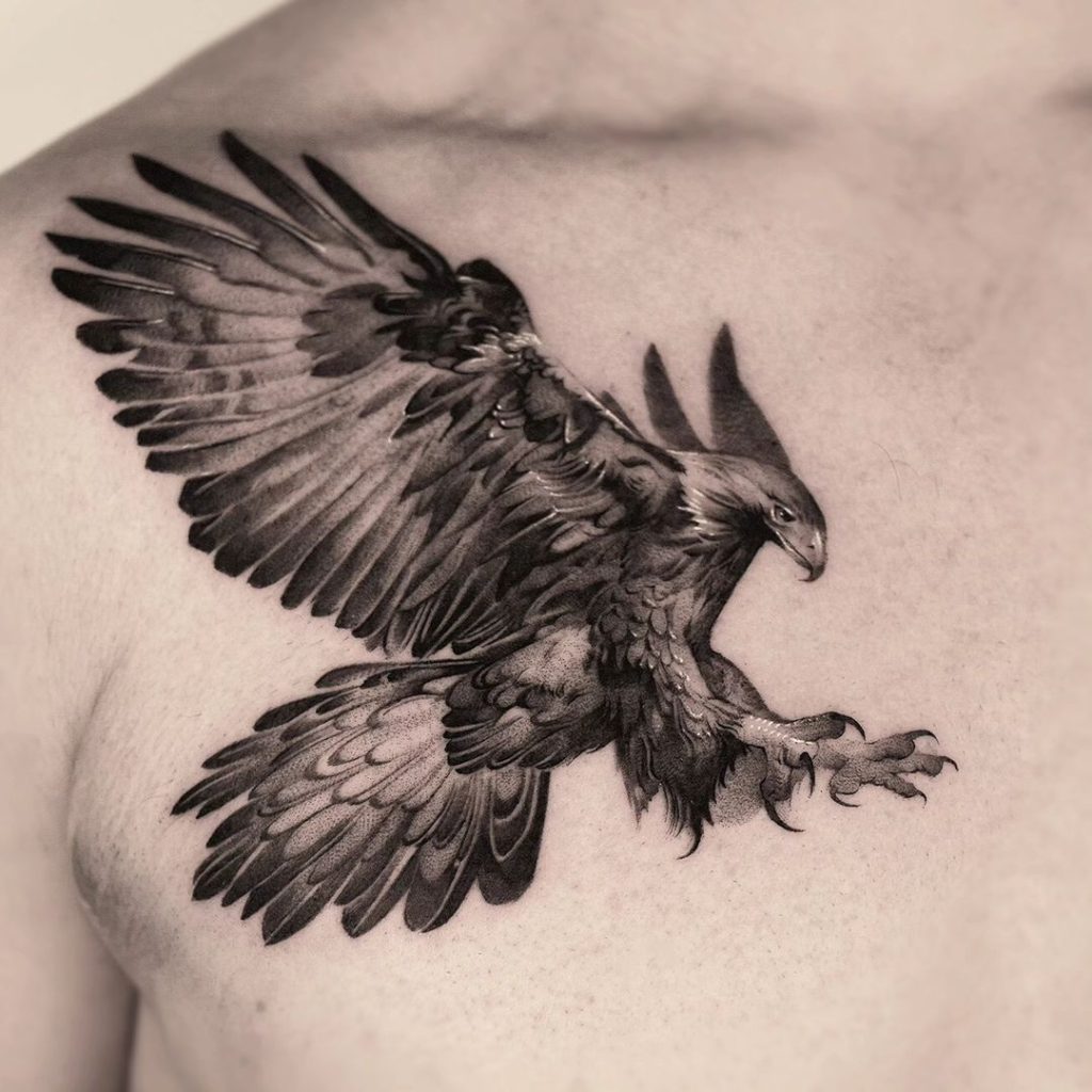 badass eagle tattoo
