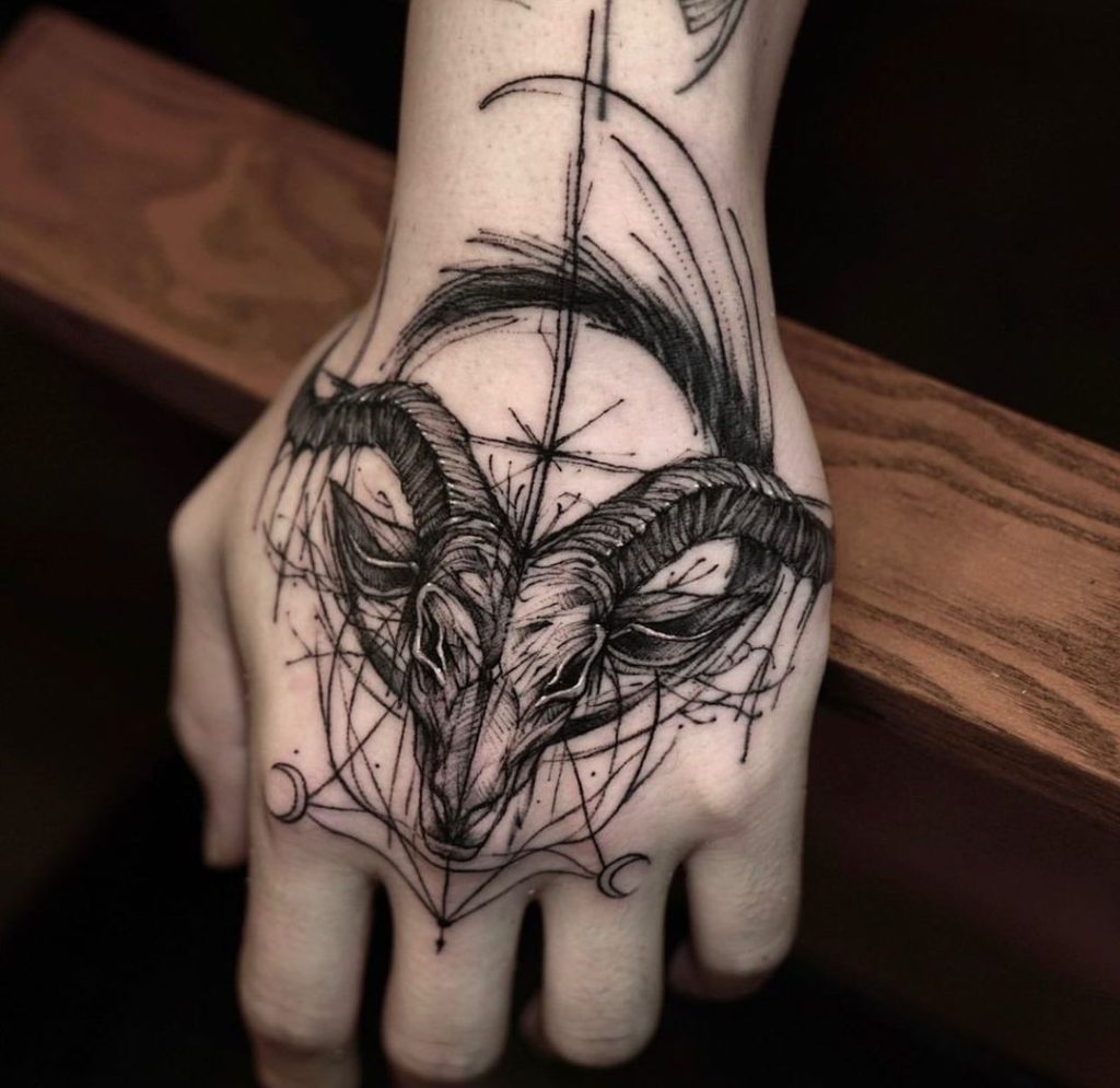 badass hand tattoo