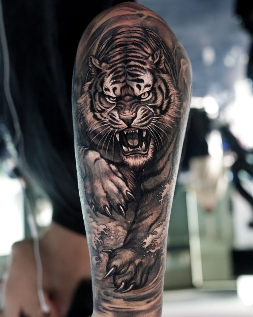 badass tiger tattoo