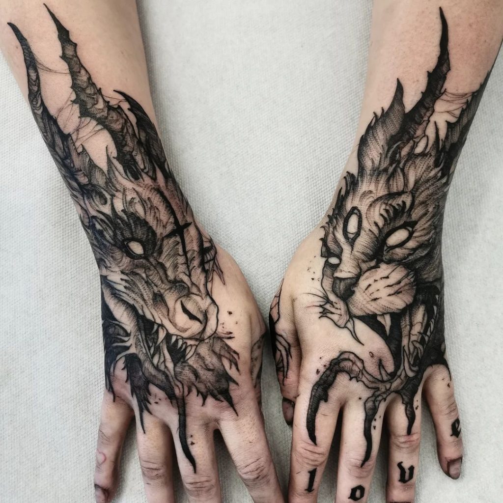 badass hand tattoos