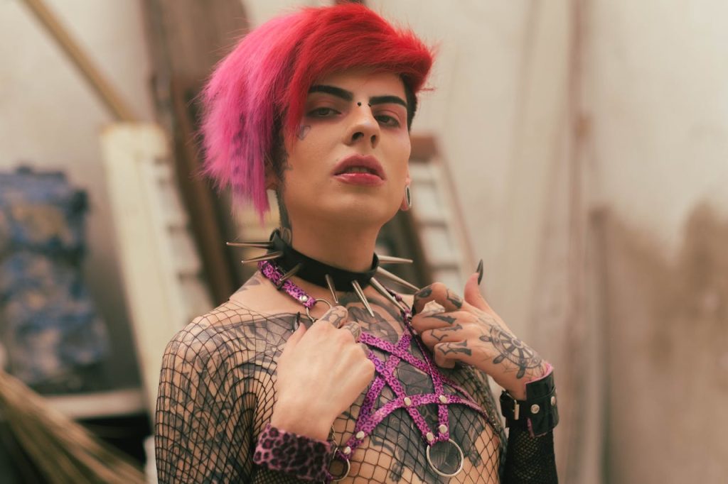 heavily tattooed trans woman