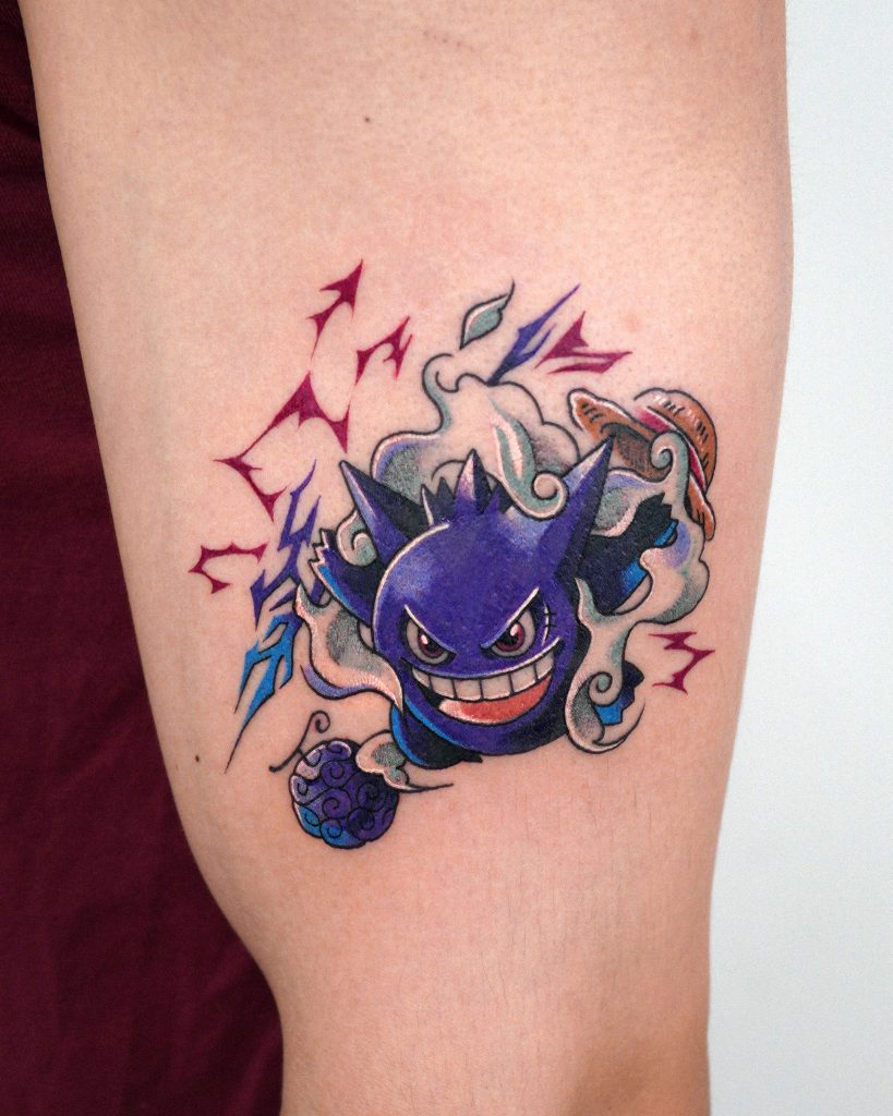 gengar tom sawyer style tattoo