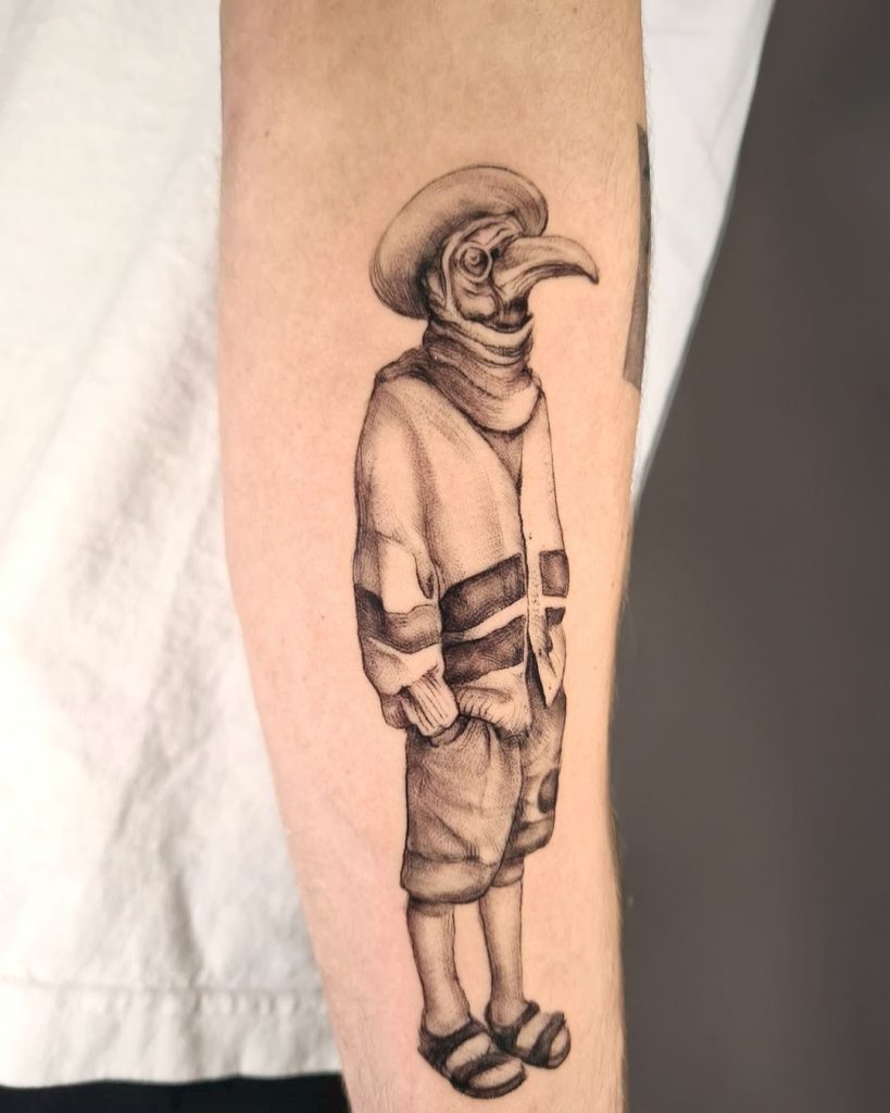 microrealism arm tattoo