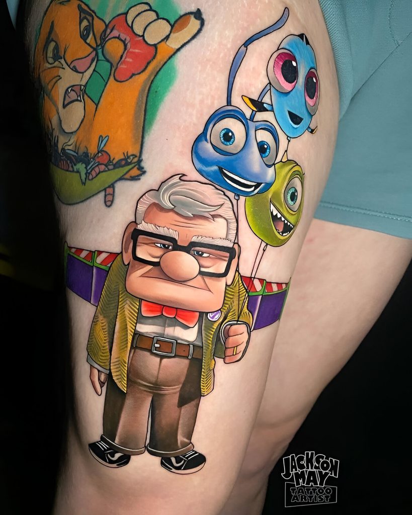 up mike wazovsky, nemo and ant life tattoo