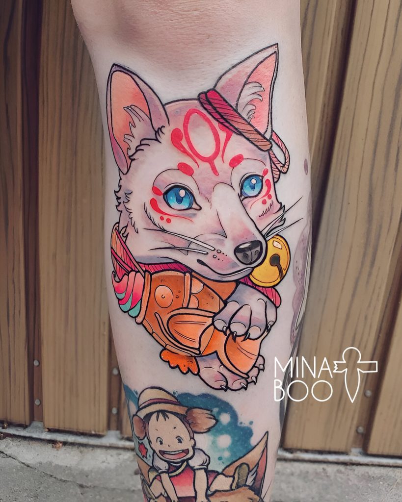 Miyazaki Inspired Wolf tattoo