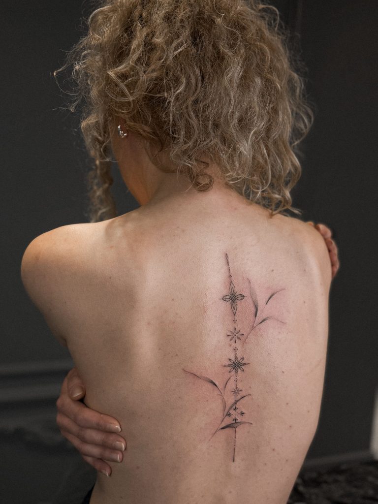 delicate ornamental tattoo design