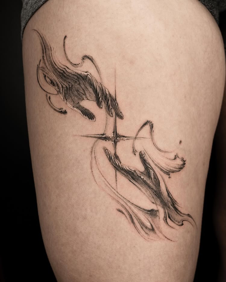 hands conecting tattoo by solgrim
