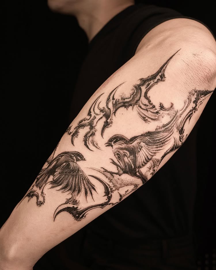 Solgrim freehand tattoos thorn tattoos