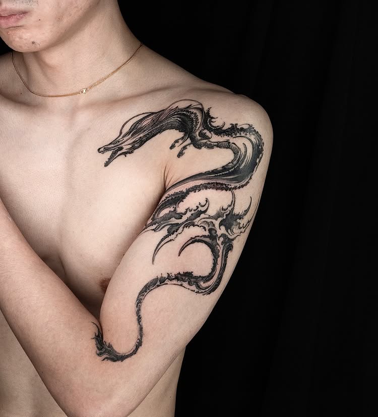 Solgrim tattoo artist dragon