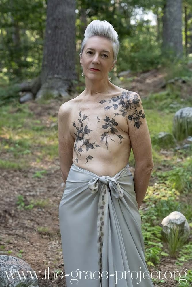 tattooing breast cancer survivor amazing job in chest area