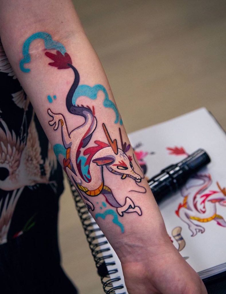 creative Denis Kucherenko dragon illustration tattoo