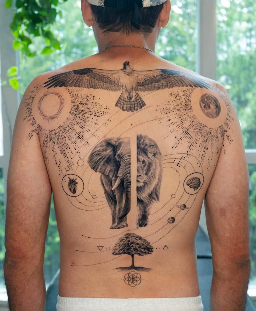 full microrealistic back by Taeseok Park