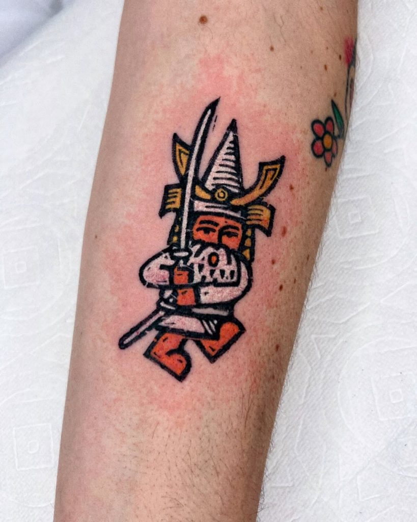 samurai tattoo by koblin in gnome style
